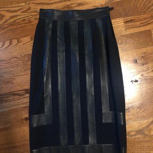 Akris Pencil Skirt Leather accents Women's US 4